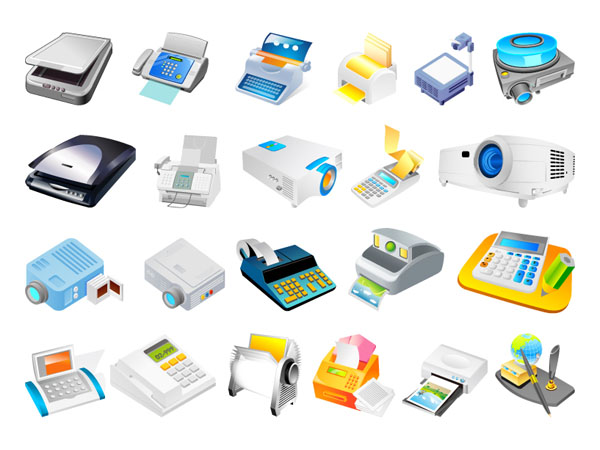 辦公用品矢量與消防設備 現代辦公安全與效率的雙重保障